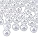PH PandaHall 6mm About 400Pcs Tiny Satin Luster Glass Pearl Round Beads Assortment Lot for Jewelry Making Round Box Kit White
