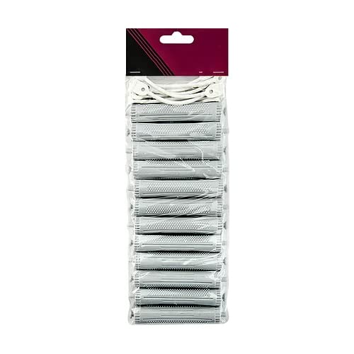 GLAMSA 12 perming rods – Curling hairdressing – DIY tool for hair styling – Hair curling with zero heat damage – Ideal for home or salon use – (Grey 14MM)