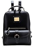 Kenox Vintage Pu Leather Women Small Backpack College School Travel Handbag for Girls