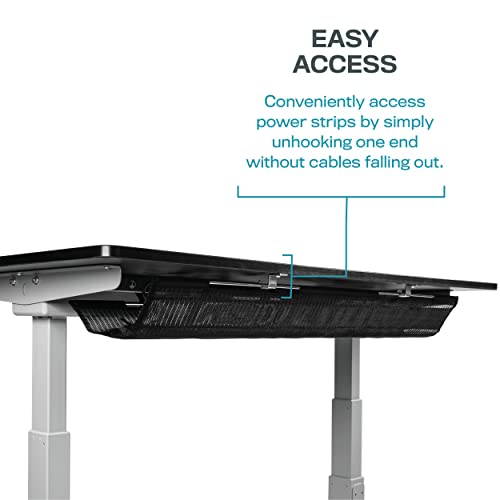 StandDesk Desk Cable Management Tray, Cord Organizer, and Cable Concealer with 12 Adjustable
