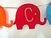E&L Elephant Pal Party Themed Decorations Kit, Birthday Party Supplies, Elephant Party Favors,Birthday Party Banner, Set of 8 Pieces Colorful Elephant Flags