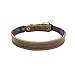 Hide & Drink Rustic Leather Dog Collar with Internal Mayan Lining for Small Dogs (8.5-14.5 Inches) Handmade Tropical Blue