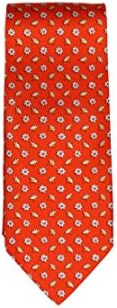 Slavatore Ferragamo Orange Flower Neck Tie