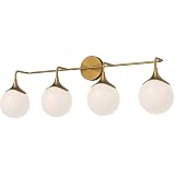 Alora Mood VL505136AGOP Nouveau Vanity, Aged Gold/Opal Matte Glass