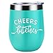 Cheers Bitches - Bachelorette Party Decorations - Funny Lady Night, Girls Weekend Trip, Holiday, Christmas, Birthday Wine Gifts for Women, Friends, BFF, Sister, Coworker, Her - Coolife Wine Tumbler