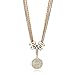 Necklace, Gold Silver Rose Gold Plated Long 3-Color Multi-Chain Necklace Full Rhinestone Crystal Disco Ball Pendant Necklace Fashion Jewelry Gift for Women Mother Wife at Mother’s Day,Birthday