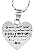 R.H. Jewelry Stainless Steel Sentiment Pendant Necklace, Memorial Heart Pendant Necklace