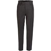 RGM Boys Dress Pants Flat-Front Skinny fit Slacks - Poly Rayon Giovanni Uomo Charcoal 4