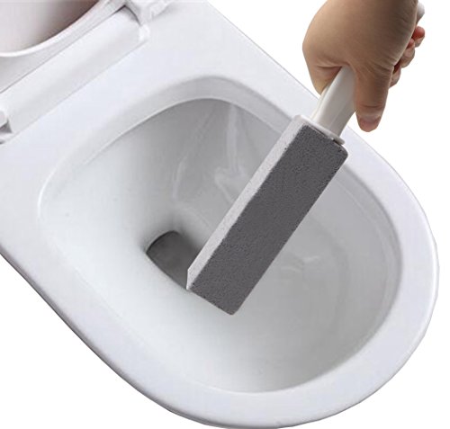 image for Comfun Toilet Bowl Pumice Cleaning Stone with Handle Stains and Hard W