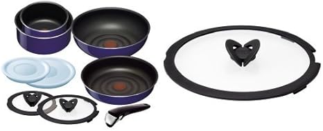 Amazon Co Jp セット買い ティファール 鍋 フライパン 9点 セット 着脱式取っ手 蓋 付 インジニオ ネオ サファイア セット9 ガス火 ヒーター専用 L 蓋26cm ホーム キッチン