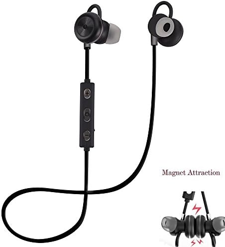 Bluetooth Headphones,Ozgoe Wireless V4.1 Magnetic Earbuds with Built-in Mic, Super Bass Stereo Noise Cancelling Earphones,HD and High Fidelity,Lightweight,Comfortable,Secure Fit for Sports