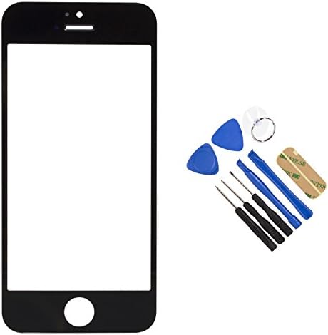 US Shipping Black Front Outer Screen Glass Lens Replacement For iPhone 5 5S + Tools