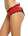 MEETYOO Women Sexy Crotchless Lace Backless Open Panty Sleep Night Lingerie Underwear Sex Costume Bow Tie - 2 Pack (L, Black&red-2pack)