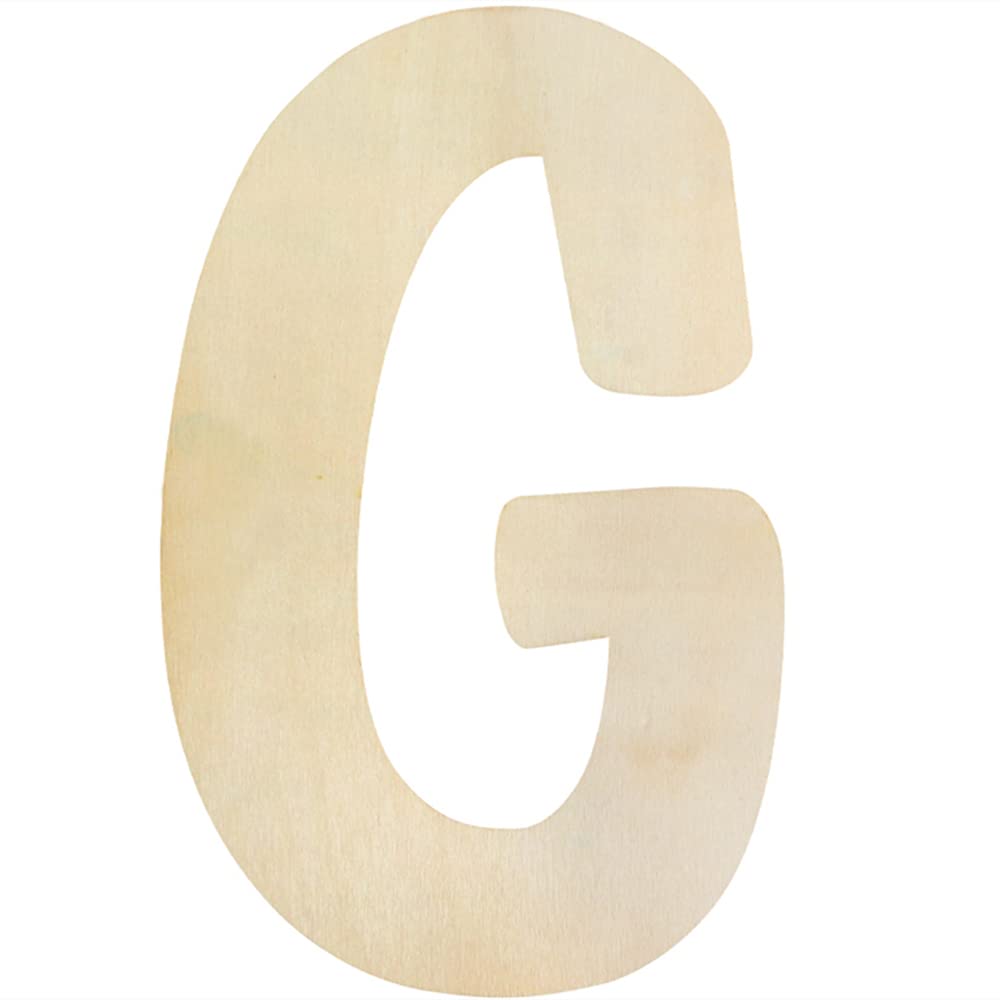 Large Wooden Letters 12 Inch, Unfinished 30cm Wooden Letter G for Crafts Children's Names Capital Alphabet 5mm Thick Wood Letters for Nursery Decor Wall Art Hanging Home Painting