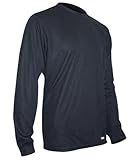 Polarmax Light Weight Tech Silk Men's Long Sleeve Crew Tee (Black, XX-Large)
