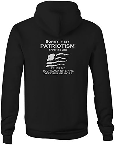 Sorry if my Patriotism Offends You US Flag Full Zip Sweatshirt - Med