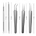 Beautyer Blackhead Remover Kit Comedone Extractor Tool Stainless Steel Removal Kit for Acne Blemish Whitehead Treatment - 5Pcs Zit Extractor Tweezers
