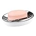 iDesign Diva Bar Soap Dish for Bathroom Vanities, Kitchen Sink - Clear/Chrome