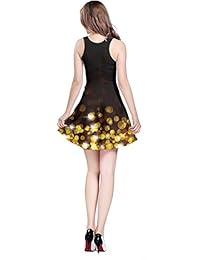 CowCow - Vestido sin mangas para mujer con purpurina, Navidad, Papá Noel, ciervo, nieve, invierno, XS-5XL