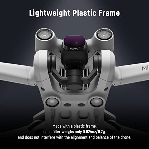 NEEWER ND Filter Set Compatible with DJI Mini 3/DJI Mini 3 Pro, Neutral Density Filter Drone Lens Accessories with Lightweight Frames&HD Multi-Coated Optical Velter, 6pcs CPL ND8 ND16 ND32 ND64 ND128