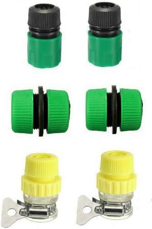 Eco Hometown Garden Hose Accessories 1/2" Quick Connector+Jointer+tap Connector (2pcs Each)