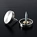 Alise Screw Covers Caps,Decorative Mirror Screws Cap Nails,1'' Dia SUS 304 Stainless steel Upholstery Screws Head Covers,Brushed Finish(Pack of 12)