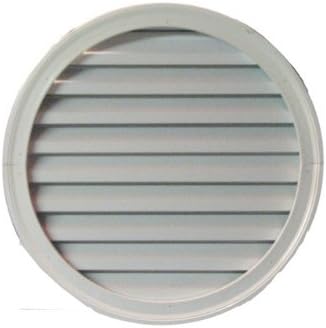 Round vent with Brick Mould, PVC, 12"