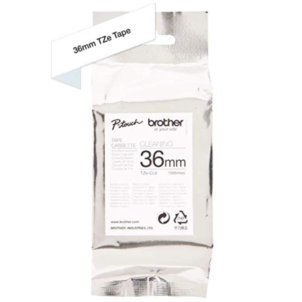 Brother TZe-CL6 - Roll (3.56 cm x 8 m) 1 cassette(s) cleaning tape - for P-Touch PT-3600, 9200, 9500, 9600, 9700, 9800, D800, P900, P950, P-Touch Cube Pro PT-P910