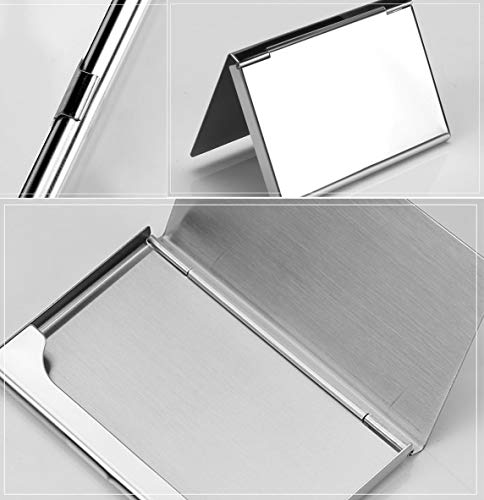 3 Pack Business Name Card Holder Professional Business Card Case, Leather Pocket Card Holder Wallet, Slim Metal Name Card Case for Men, Women