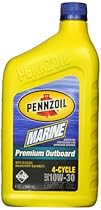 Pennzoil 5063875 Marine Premium Outboard 4-Cycle 10W-30 Engine Oil - 1 Quart