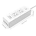 ORICO 2-Outlet Surge Protector Power Strip with 5Ft Power Cord 1700 Joules with 4 USB Charger Ports - Charges Phones, Tablets, Home and Office, Dorm Rooms - White (Former Version)