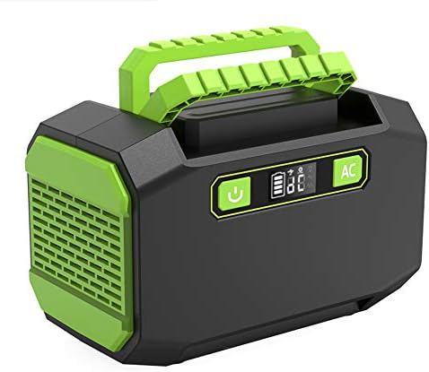 YLFZ Portable power station, standby camping generator, 110V / 220V AC output, 3 DC 12V, 2 USB port power boxes, outdoor emergency energy storage box,Green