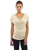 PattyBoutik Women's Cowl Neck Short Sleeve Top