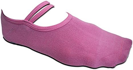 Non-Slip Non-Skid Socks Ballerina Style TractionSocks (Large, Lipstick)