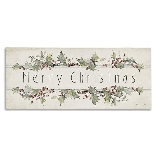 Stupell Industries 'Vintage Merry Christmas Sentiment', Canvas Art, 48 x 20 Inc…