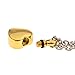 Double Heart Golden Cremation Urn Jewelry Necklace Pendant Funnel Fill Kit, Keepsake Memorial Ashes
