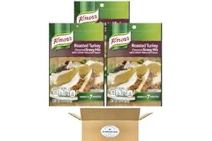 SUPREME BOX Knorr Turkey Gravy Mix For Delicious Easy Meals and Side Dishes Roasted Turkey Sauce and Gravy With No Artificial Flavors, No Added MSG 1.2 oz - Pack of 3 (3.6 oz in total)
