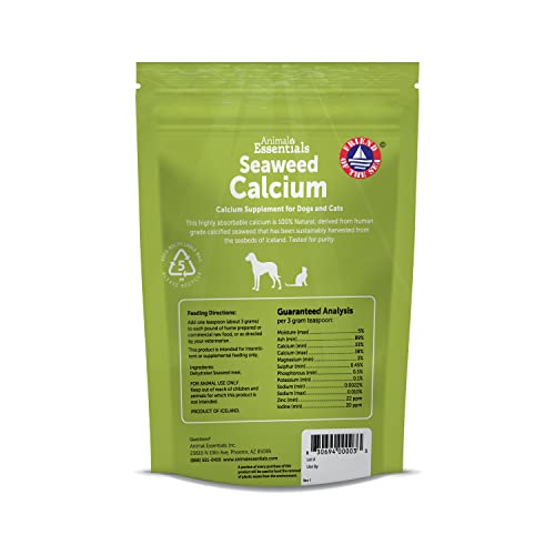 Animal Essentials Seaweed Calcium Supplement for Dogs & Cats, 12 oz Iceland Seaweed Magnesium