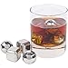 Xummit Whiskey Stones - Set of 8 Stainless Steel Whiskey Ice Cubes & Diamonds with Freezing Storage Tray and Tongs Reusable Wine Chillers, Whisky Chillers, Whiskey Chilling Rocks