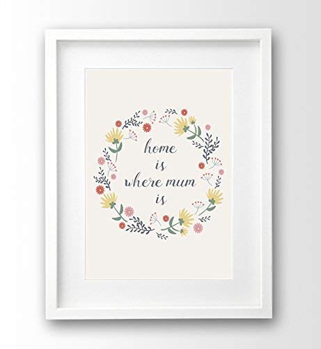 Kunstdruck A4 Ungerahmt Home Is Where Mum Is Geschenkidee