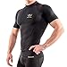 Mava Sports Compression Short Sleeve Shirt for Men - Baselayer Athletic Workout T-Shirt for Gym Workout