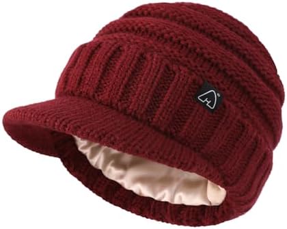 Amazon.com: Janey&Rubbins Daily Knit Visor Beanie Hat with