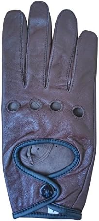 Ladies Classic Vintage Genuine Leather Fashion Driving Chauffeur Gloves