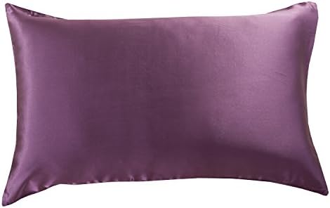 Orose 22MM Luxury Mulberry Silk Pillowcase, Good for Hair and Facial Beauty, Prevent from Wrinkle 100% Silk On Both Sides, Gift Wrap,1Pc (King, deep Purple)