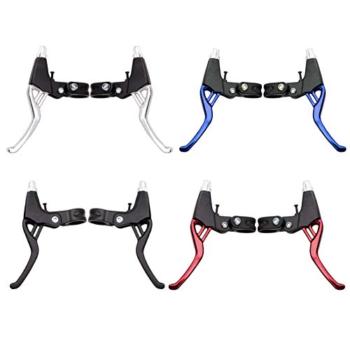 Maserfaliw Bike Brakes,2Pcs Mountain Bike V Brakes Set Replacement Fit for Most Bicycle, Folding Cycling Bicycle Brake Handle Lever Caliper Gear Tools Black Red