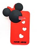 3D Cute Lovely Minnie Mouse Heart Dot Bow Case Cover For Smart Mobile Phones (Samsung Galaxy Discover S730G S730M S740 R740C /Cricket Centura S738C /Straight Talk /Net10, Red)