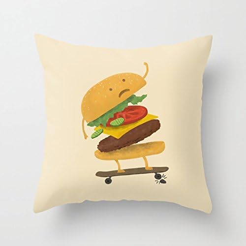 Aminayo Cushion Burger Wipe-out Pillow Set with Pleasing Feeling 18 x 18In