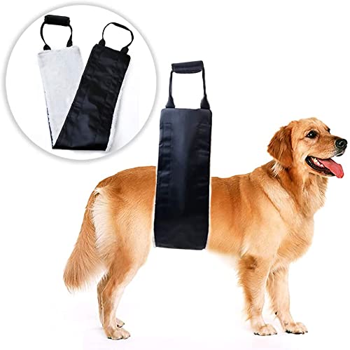 Dog Mobility Aids Support Sling with Handle, Dog Lifting Harness, Support and Rehab Harness to Lift Pets Front Rear Legs for Senior Dog Weak Legs Surgery Rehabilitation (L)