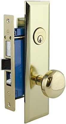 Kenaurd Entry Mortise Lockset - Heavy Duty - NYC Apartment Lock - Schlage Keyway - Polished Brass (Gold)