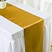 Ecore Gold Table Runner 10 Pack Satin Table Runners,12 x 108 Inches for Wedding Banquet Decoration